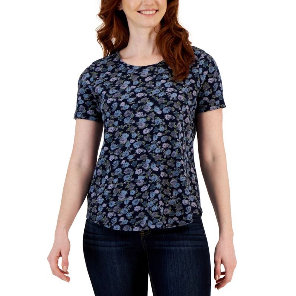 Style & Co. Petite Printed Classic Short-Sleeve T-Shirt